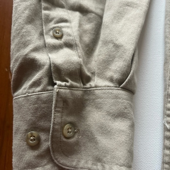 COVINGTON SHIRT JACKET BEIGE KHAKI‎ COLOR BUTTON FRONT MEN'S LARGE!! (C) - Picture 4 of 4